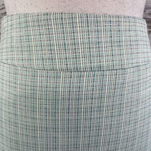 Evan Picone Skirt Plus sz 18 Green Plaid Tweed Straight Knee Suit Career Church - Picture 4 of 10